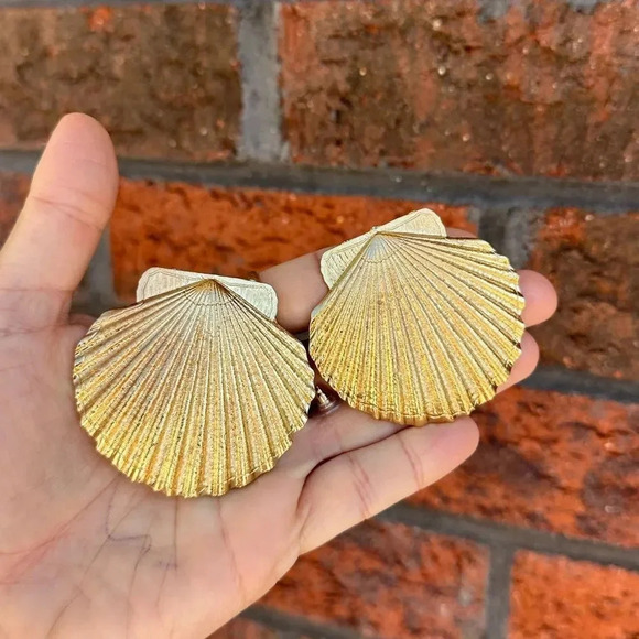 Seashell Gold Red Rope Chain Earrings Necklace Earrings Set - Picture 9 of 16